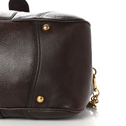Prada Cervo Large Animalier Satchel Cacao 10 of 10