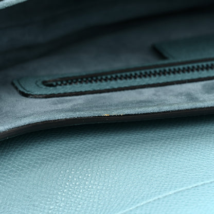 Christian Dior Grained Calfskin Saddle Bag Azure Blue 10 of 13