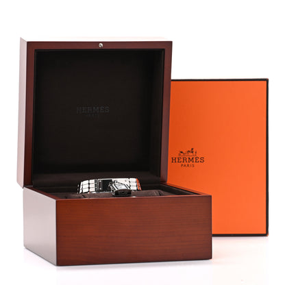 Hermes Stainless Steel Diamond 16mm Kelly Quartz Watch 5 of 5