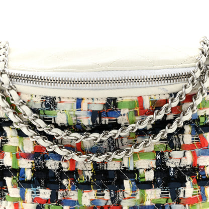 Chanel Lambskin Tweed Waist Bag Ecru Red Blue 9 of 13