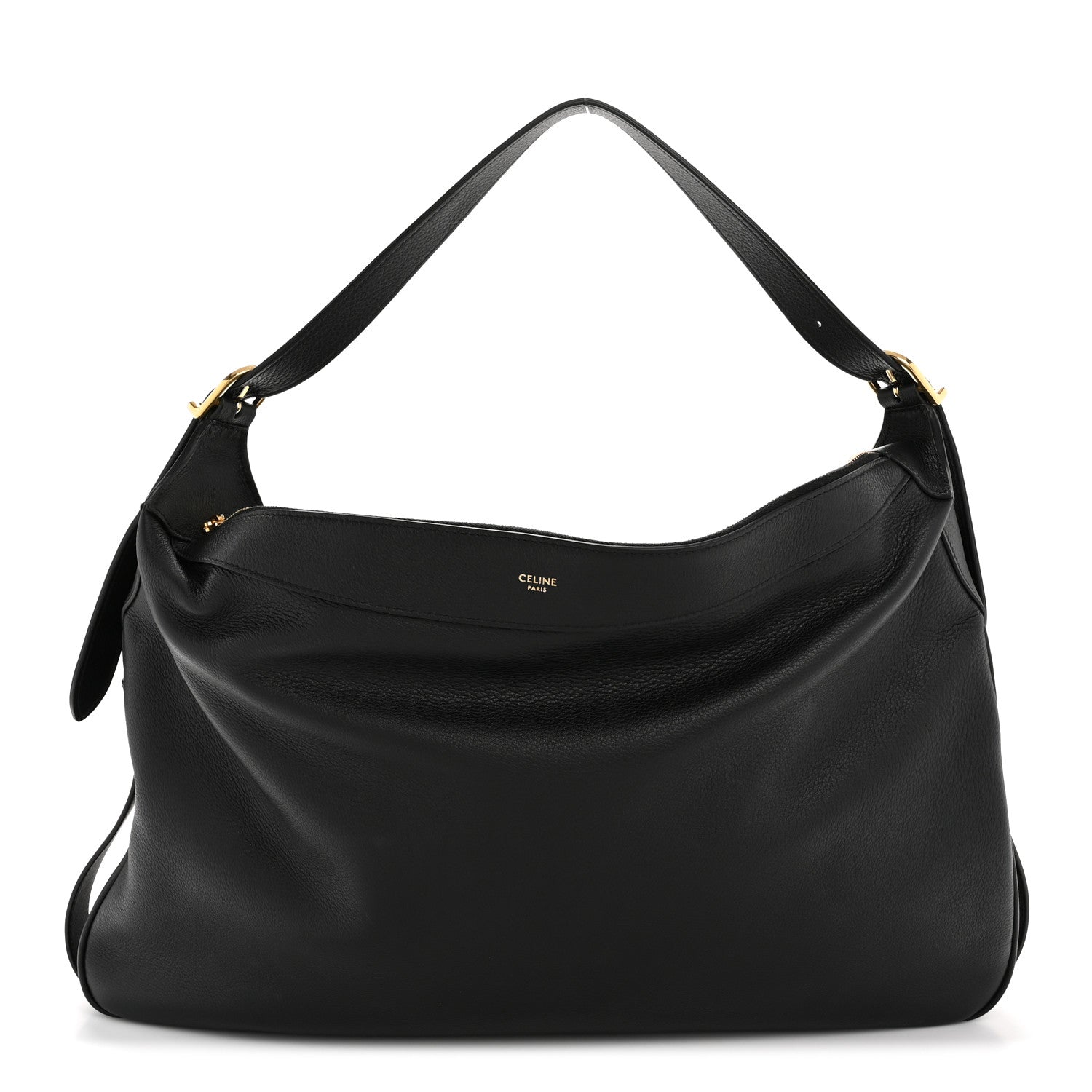 Celine Supple Calfskin Large Romy Shoulder Bag Black 1 of 13