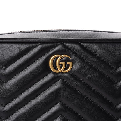 Gucci Calfskin Matelasse Mens GG Marmont Belt Bag 80 32 Black 13 of 13