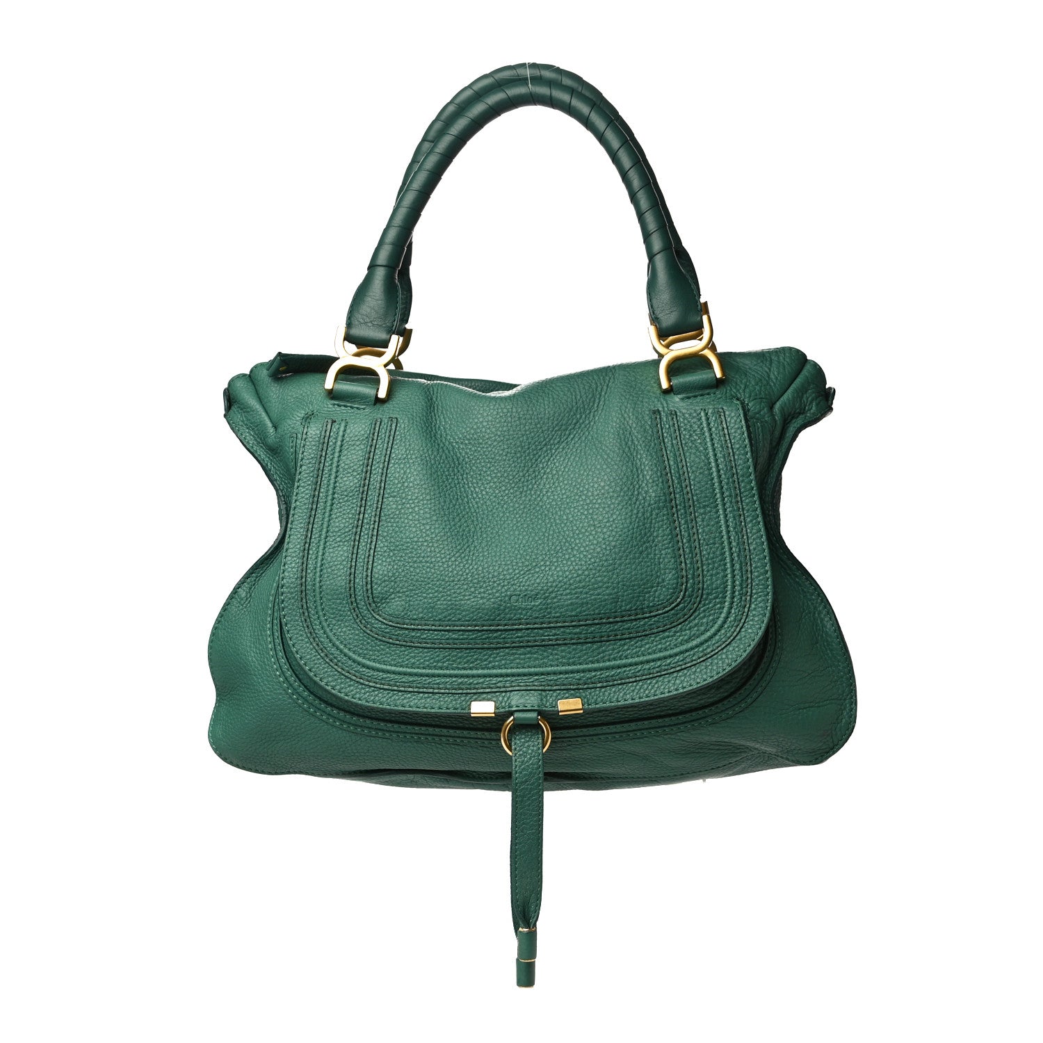 Chloe Calfskin Large Marcie Satchel Emerald 1 of 23