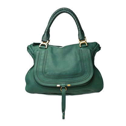 Chloe Calfskin Large Marcie Satchel Emerald 1 of 23