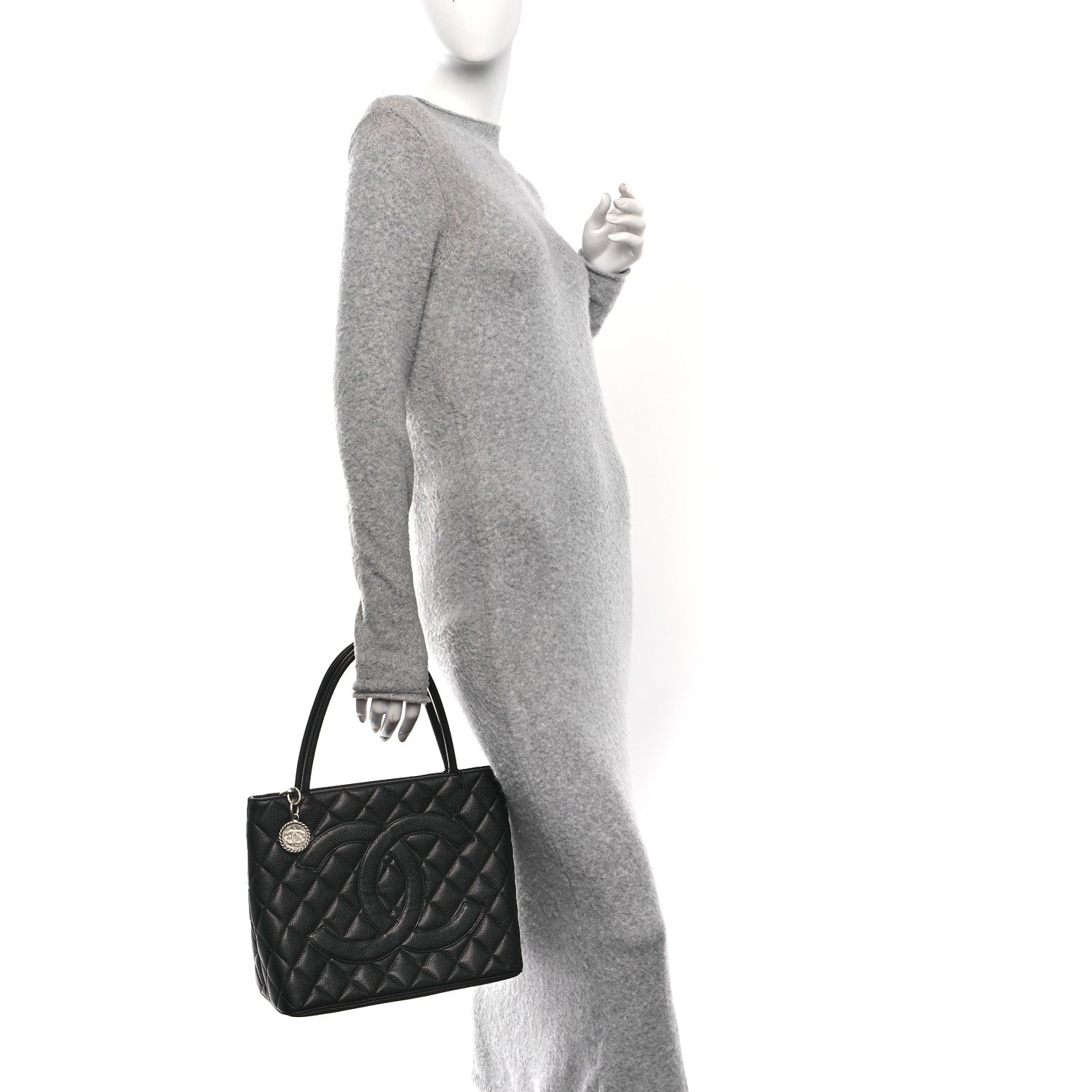 Chanel Caviar Quilted Medallion Tote Black 2 of 10