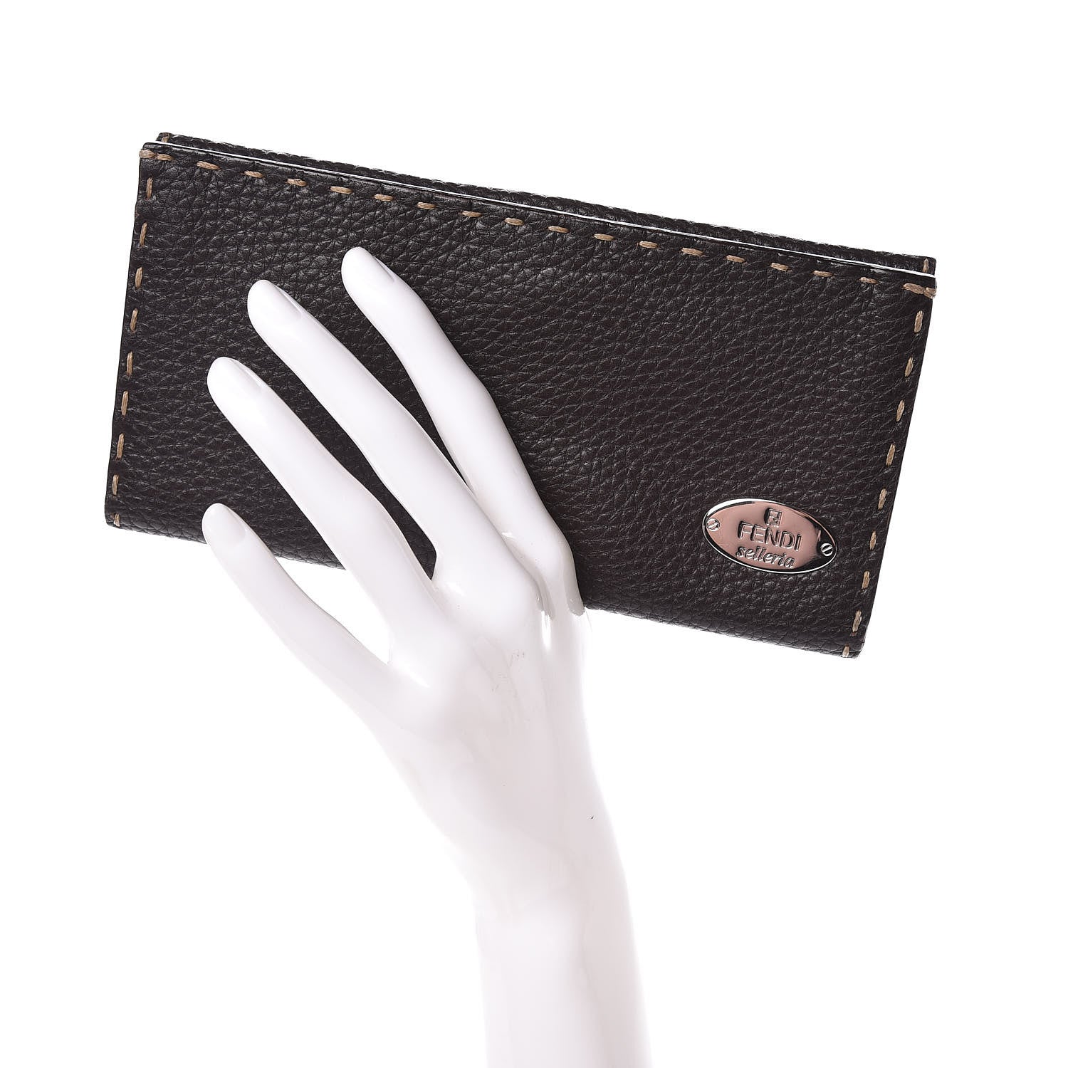 Fendi Cuoio Romano Selleria Bi-Fold Wallet Testa di Moro 2 of 9