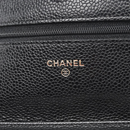 Chanel Caviar Quilted Wallet on Chain WOC Black 6 of 12