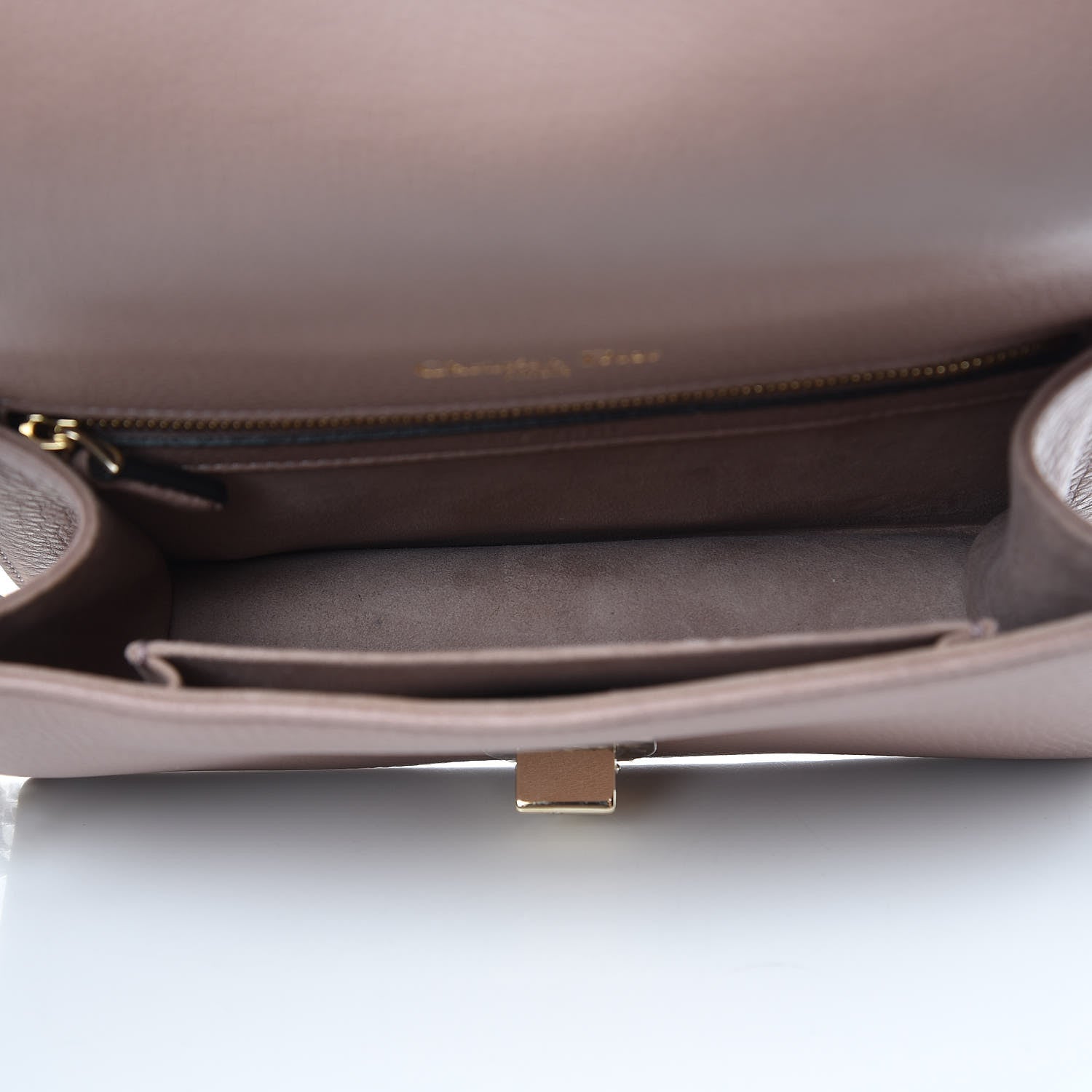 Christian Dior Grained Calfskin Small Diorama Flap Bag Taupe 5 of 9