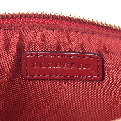 Burberry Haymarket Check Small Peyton Crossbody Clutch Bag Military Red 6 of 10