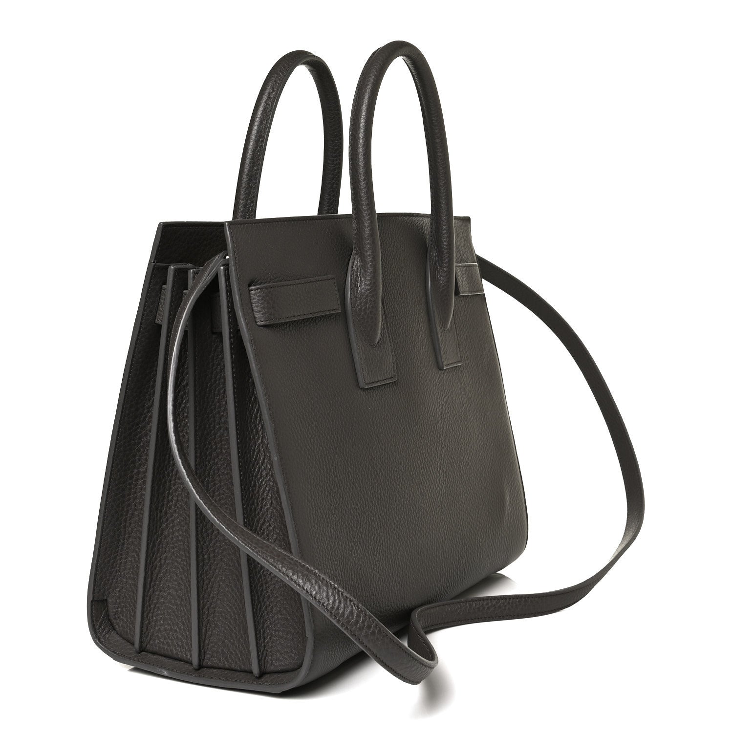 Saint Laurent Grained Calfskin Small Sac De Jour Charcoal 3 of 17