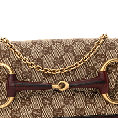 Gucci Monogram Studded Small Horsebit Clutch Bordeaux 8 of 14