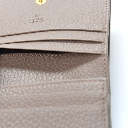 Gucci Pebbled Calfskin GG Marmont Card Case Porcelain Rose 8 of 8