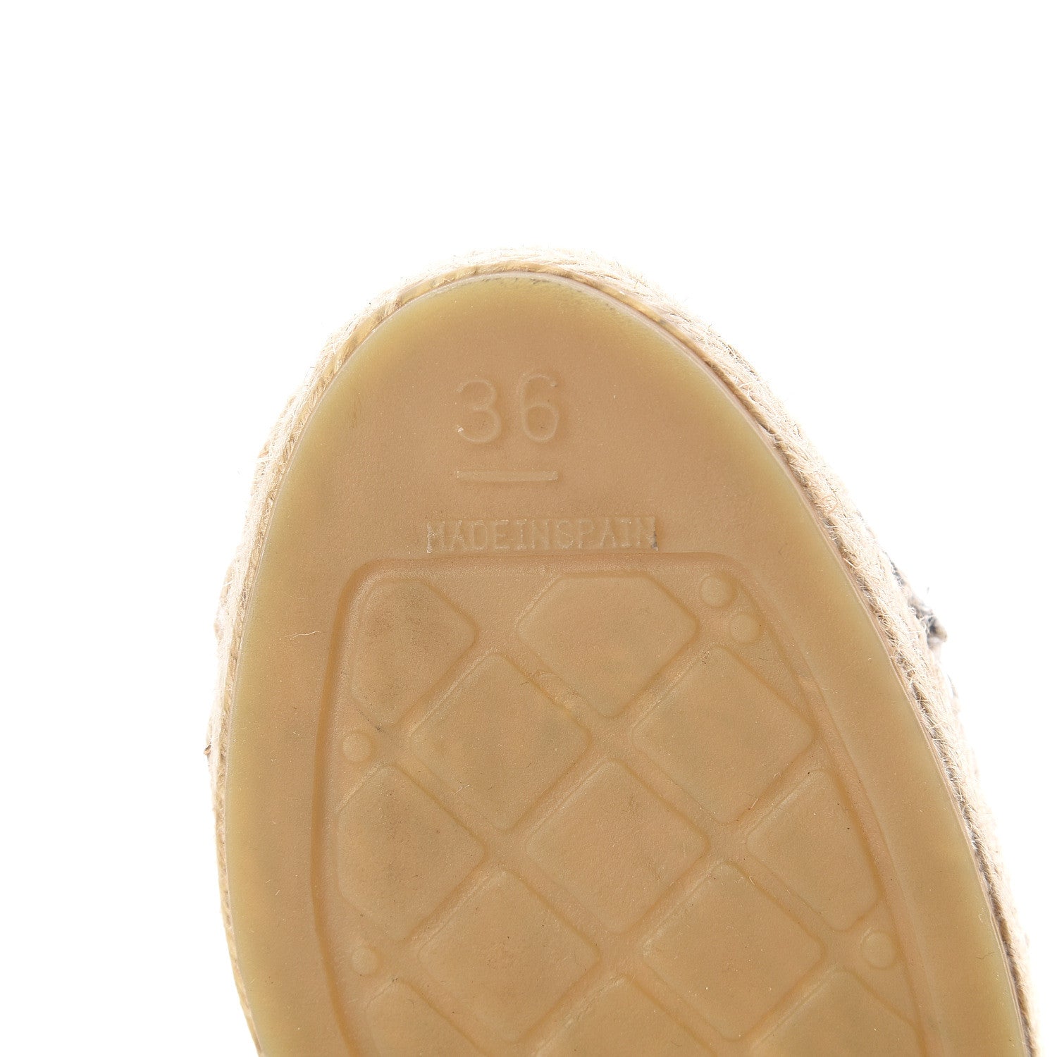 Chanel Mesh Grosgrain CC Espadrilles 36 Silver 6 of 7