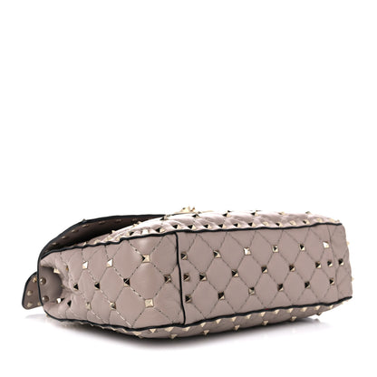 Valentino Garavani Lambskin Medium Rockstud Spike Shoulder Bag Poudre 5 of 10