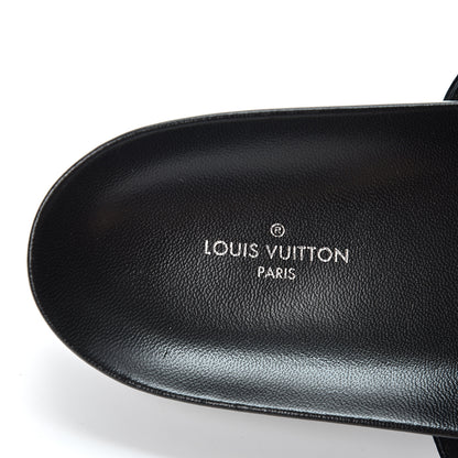 Louis Vuitton Monogram Patch Work World Tour Bom Dia Flat Mule 40 Black 9 of 11