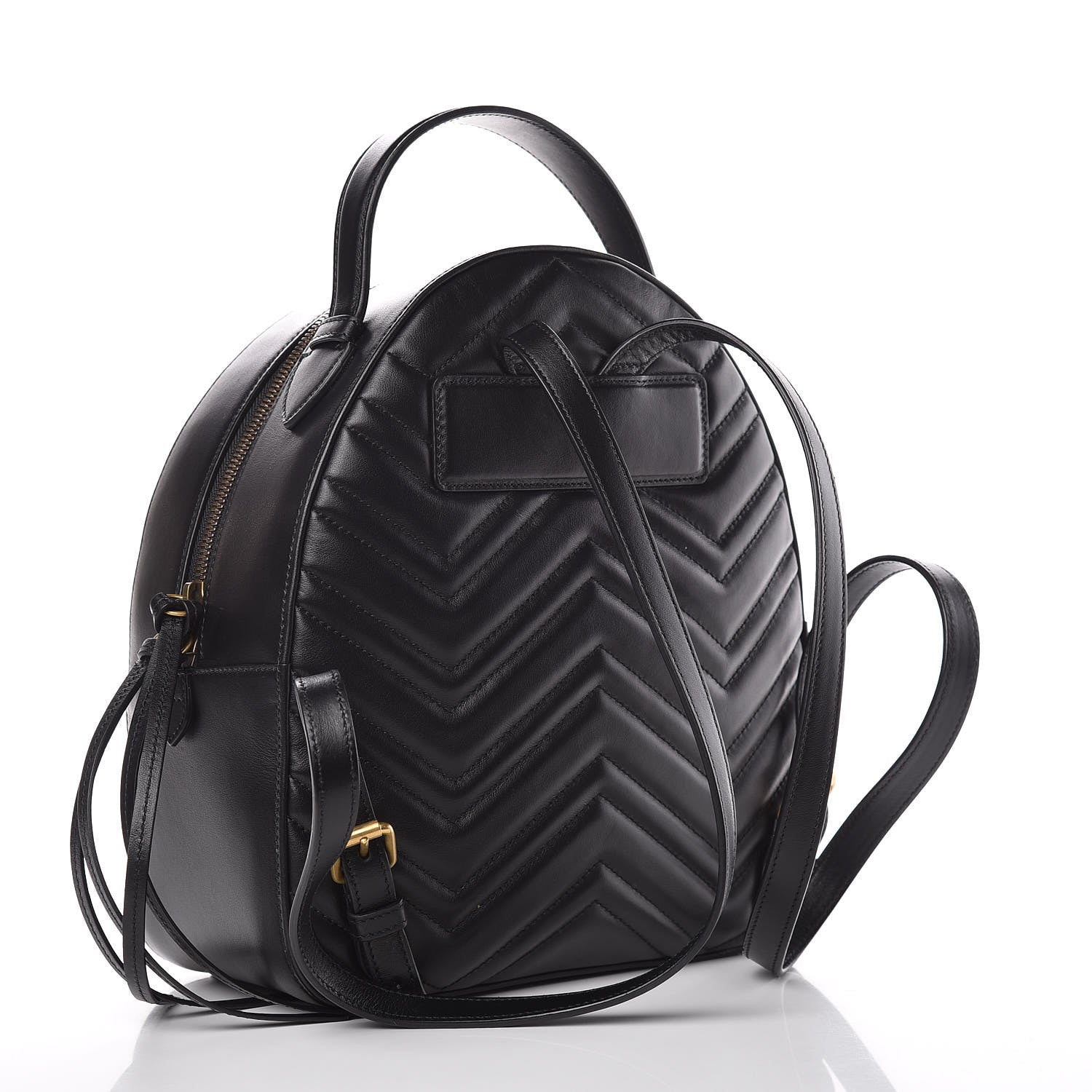 Gucci Calfskin Matelasse GG Marmont Backpack Black 3 of 9
