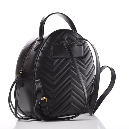 Gucci Calfskin Matelasse GG Marmont Backpack Black 3 of 9