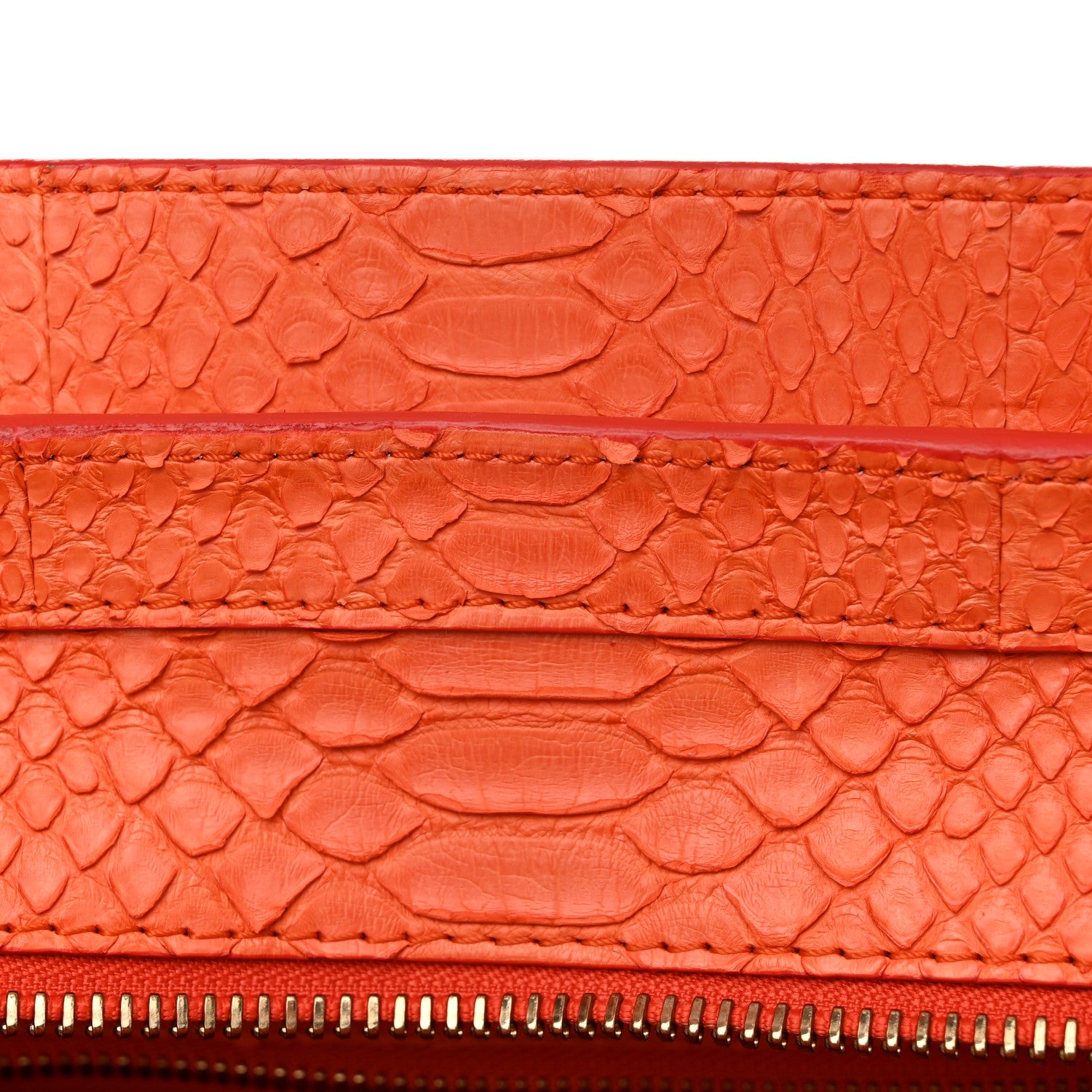 Celine Python Micro Luggage Orange 10 of 10