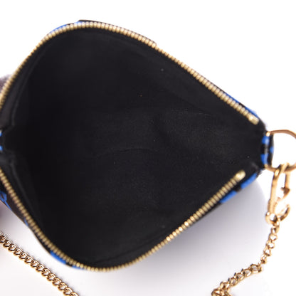 Louis Vuitton Colored Monogram Mini Pochette Accessories Blue Black 6 of 7