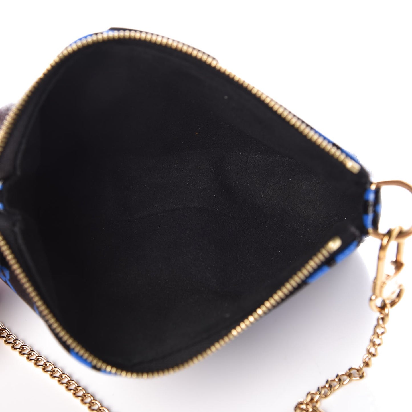 Colored Monogram Mini Pochette Accessories Blue Black