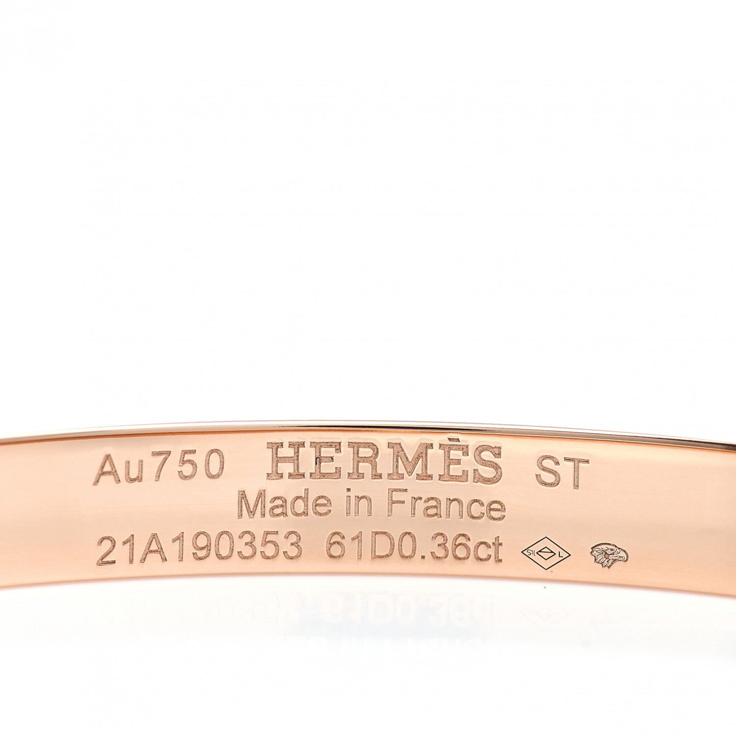 Hermes 18K Rose Gold Diamond PM Kelly Pave Bracelet ST 4 of 5