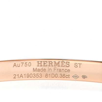 Hermes 18K Rose Gold Diamond PM Kelly Pave Bracelet ST 4 of 5