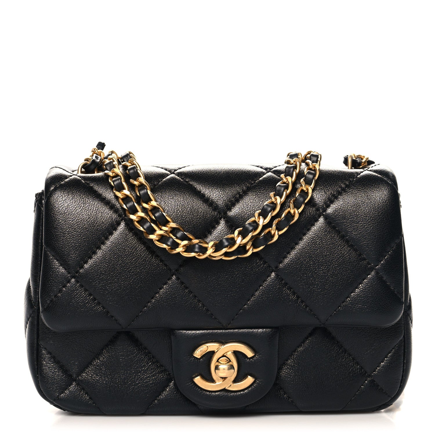 Chanel Lambskin Quilted Pearl Small Flap Black 1 of 11