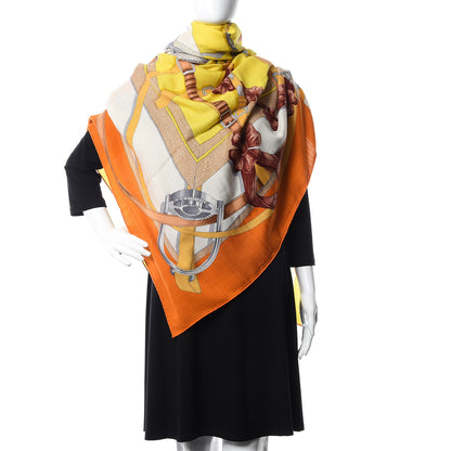 Hermes Cashmere Silk Shawl 140 2 of 5