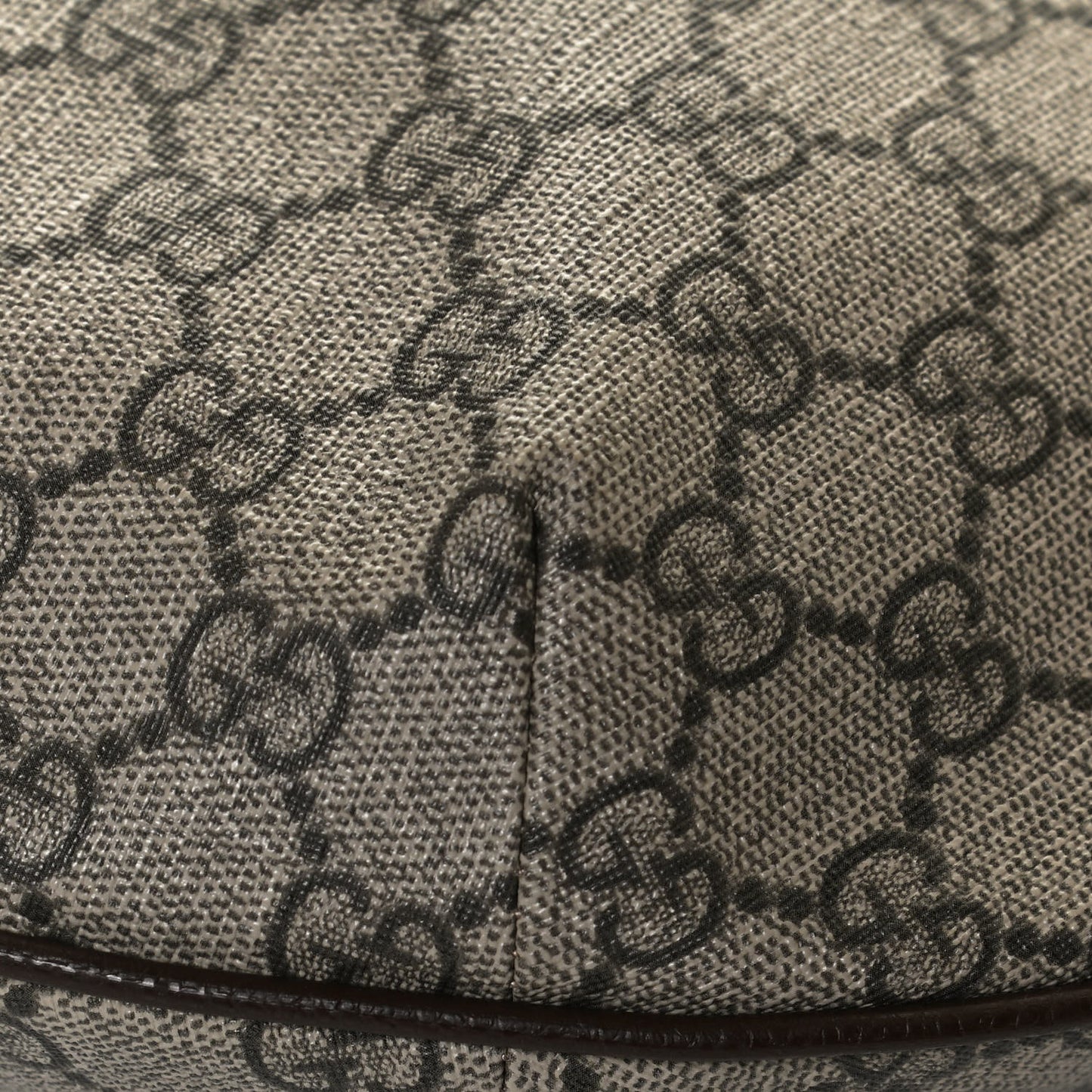 GG Supreme Monogram Web Ophidia Half Moon Hobo Brown