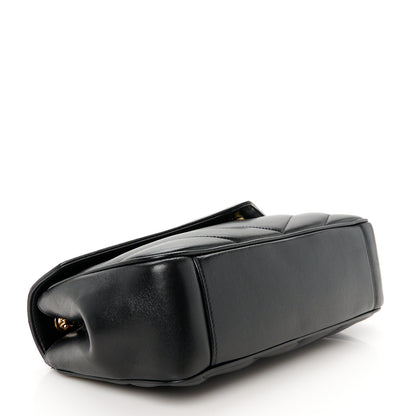 Saint Laurent Lambskin Chevron Quilted Medium Loulou Black 6 of 14