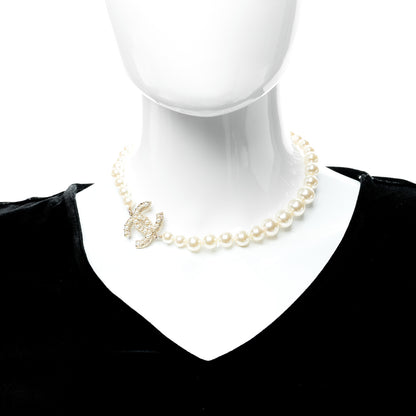 Chanel Pearl CC 100th Anniversary Necklace Light Gold 2 of 7