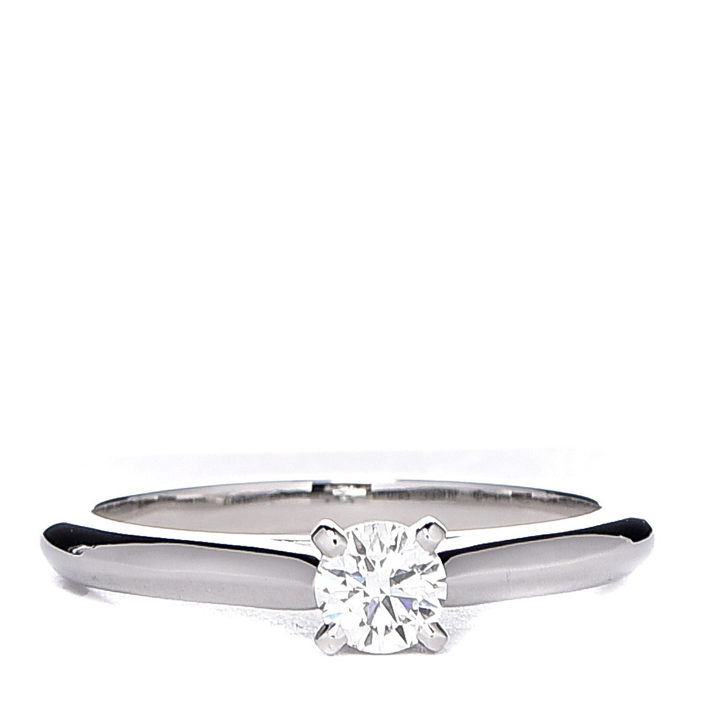 Platinum Diamond .24ct Solitaire 1895 Engagement Ring 50 5.25