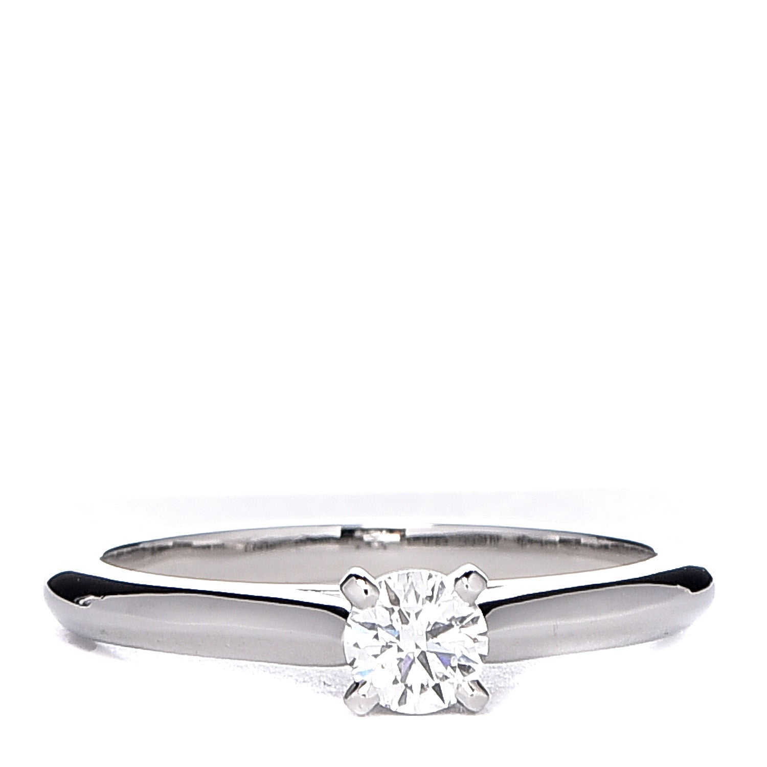 Cartier Platinum Diamond .24ct Solitaire 1895 Engagement Ring 50 5.25 1 of 8