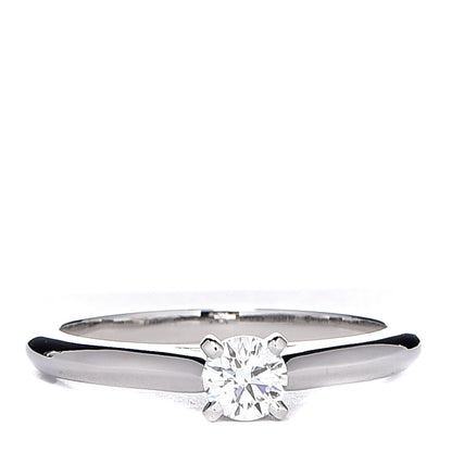 Cartier Platinum Diamond .24ct Solitaire 1895 Engagement Ring 50 5.25 1 of 8