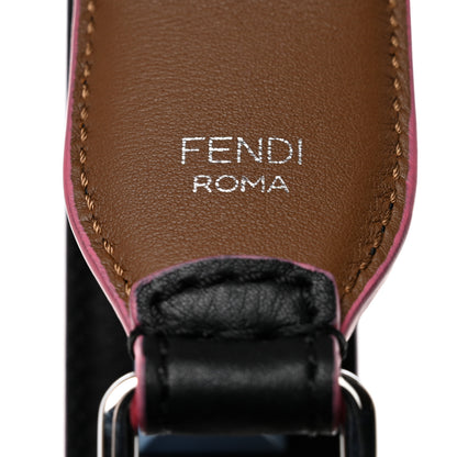 Fendi Vitello Dolce Plexiglass Bi-Color Studded Strap You Black Brownie Multicolor 3 of 5