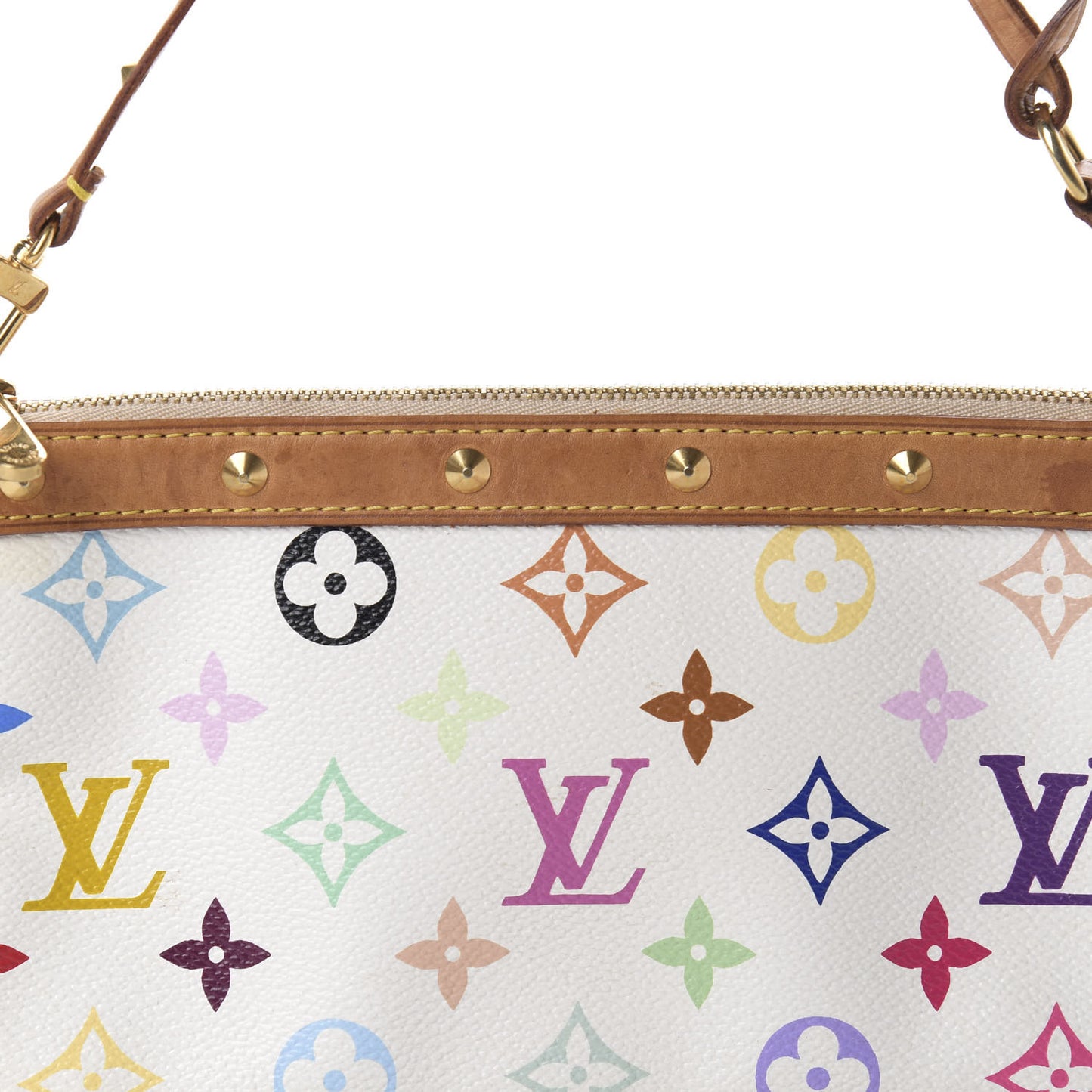 Monogram Multicolor Pochette Accessories White