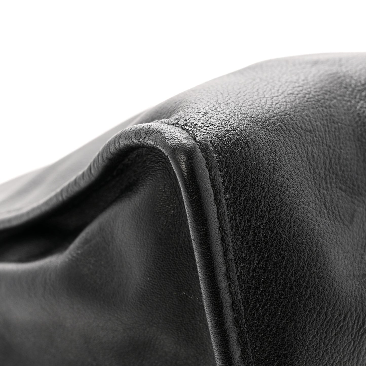 Calfskin Kittens Market Shopper Black
