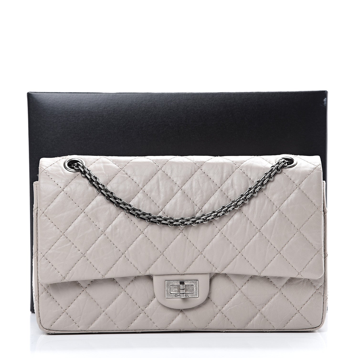 Chanel Aged Calfskin Quilted 2.55 Reissue 227 Flap Grey 15 of 15