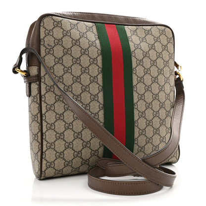 Gucci GG Supreme Monogram Web Medium Ophidia Messenger Bag Brown 3 of 12