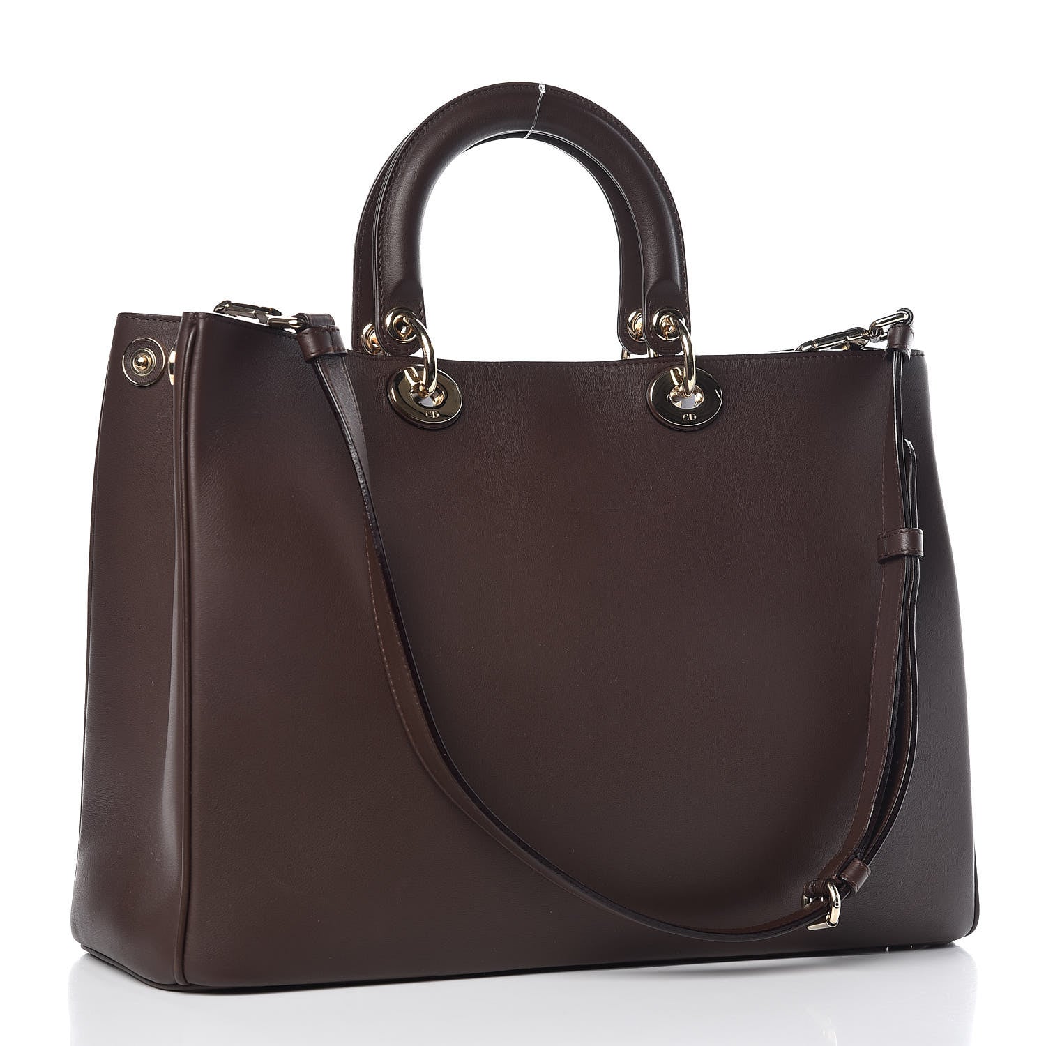 Christian Dior Smooth Calfskin Large Diorissimo Tote Brown 5 of 16