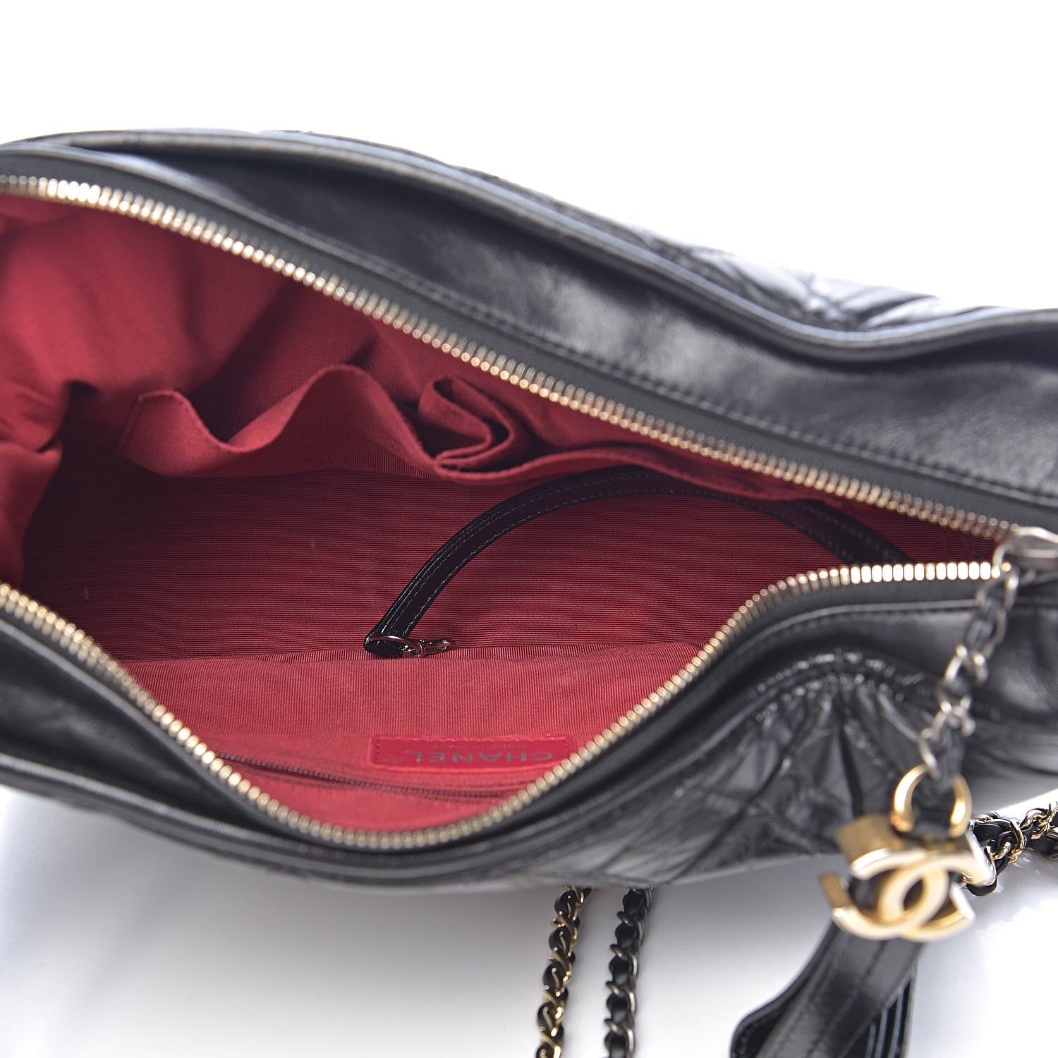 Chanel Aged Calfskin Quilted Medium Gabrielle Hobo Black 5 of 12
