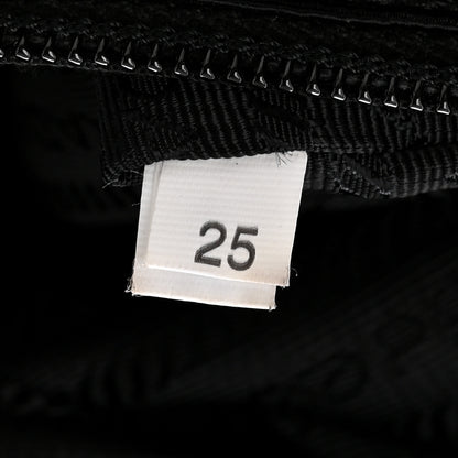 Prada Nylon New Vela Studded Messenger Black White 7 of 10