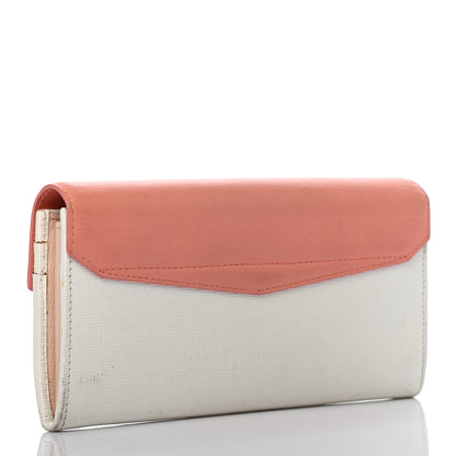 Fendi Vitello Flamingo Elite Bi-Color 2Jours Continental Pesca White Plaster 3 of 12