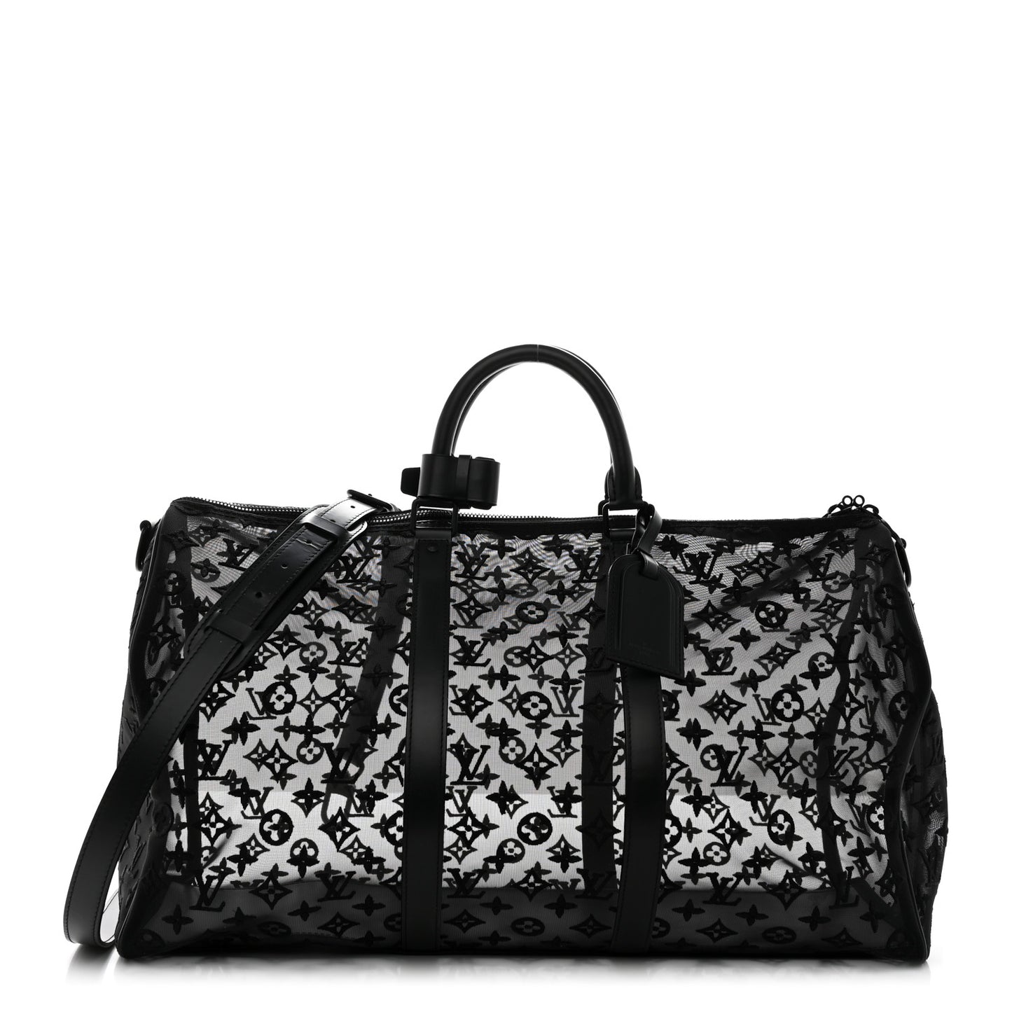 Monogram See Through Keepall Bandouliere 50 Black