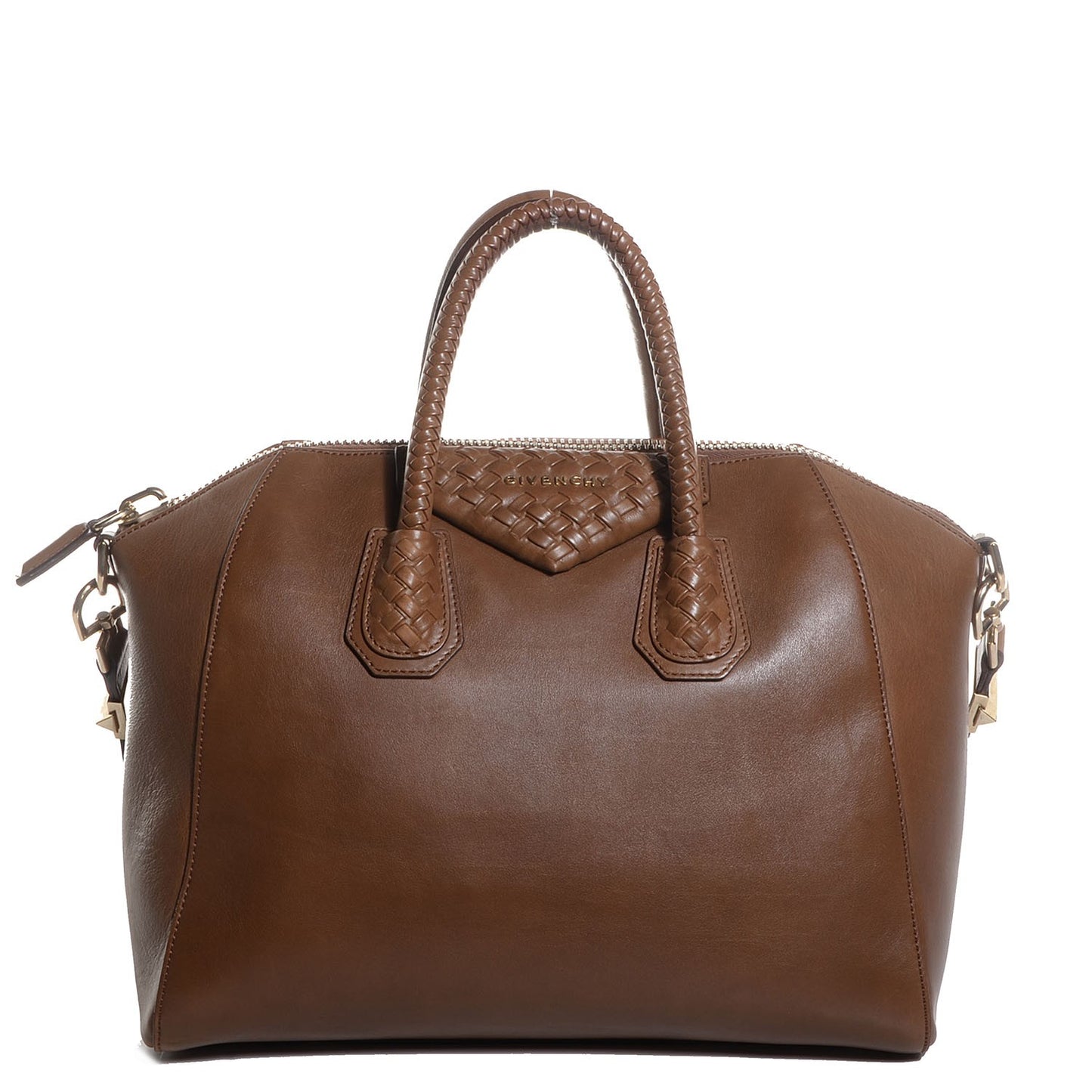 Smooth Calfskin Medium Woven Antigona Hazel