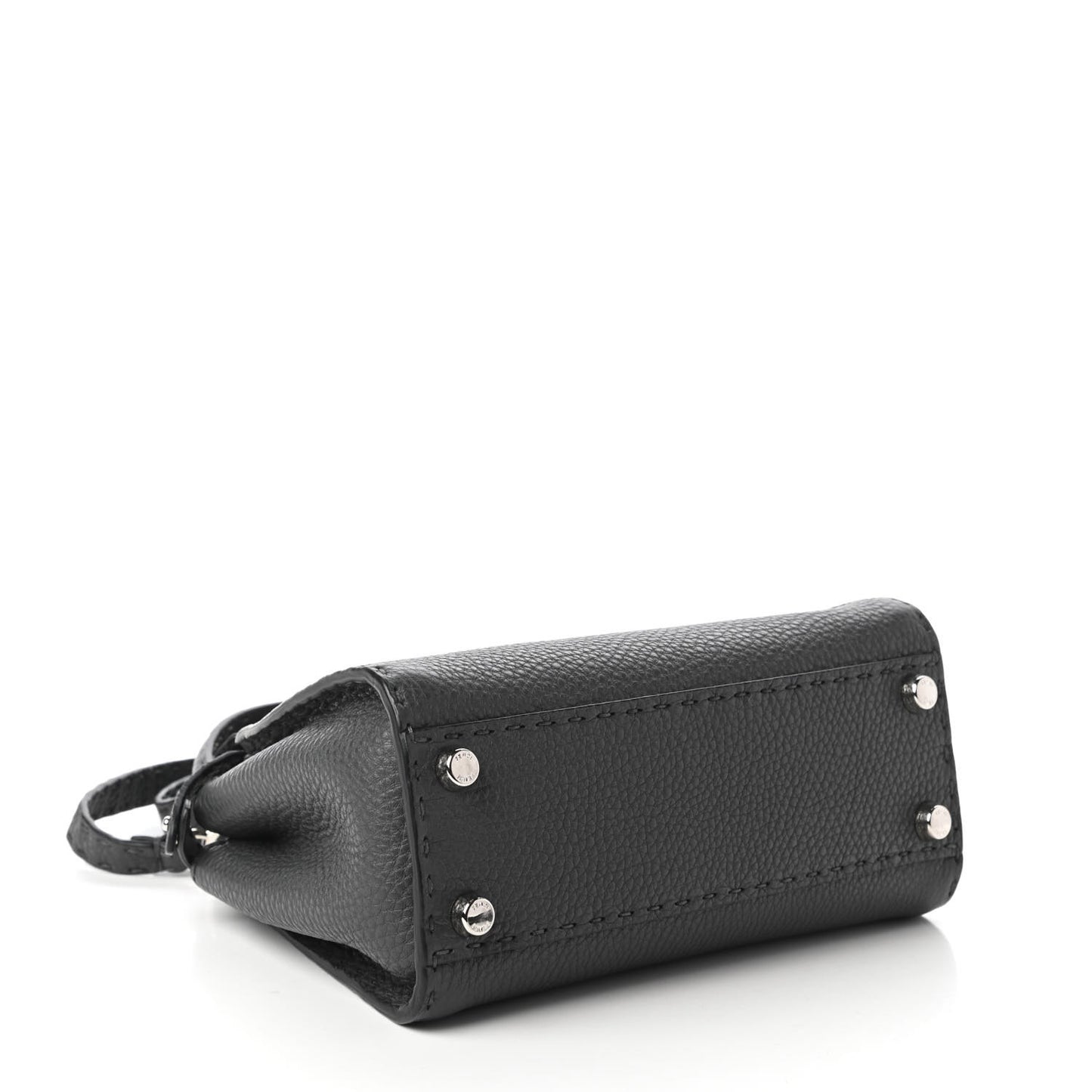 Cuoio Romano Selleria Bi-Color Mini Peekaboo Iconic Satchel Asfalto Latte