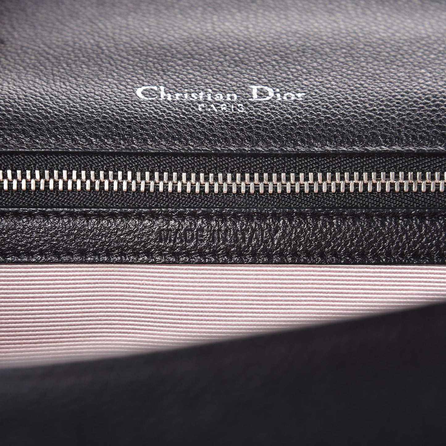 Grained Calfskin Medium Diorama Flap Bag Black