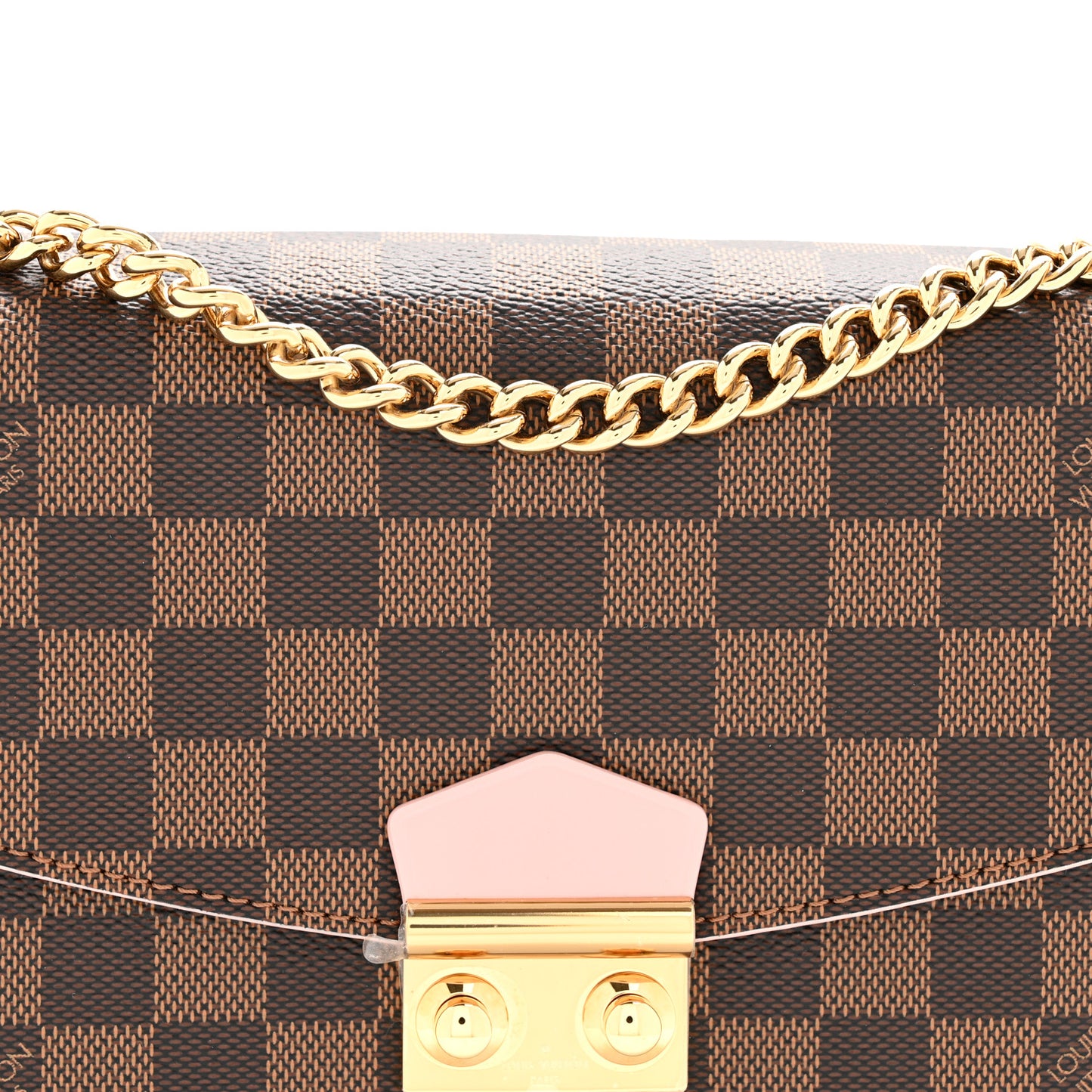 Damier Ebene Caissa Clutch Rose Ballerine