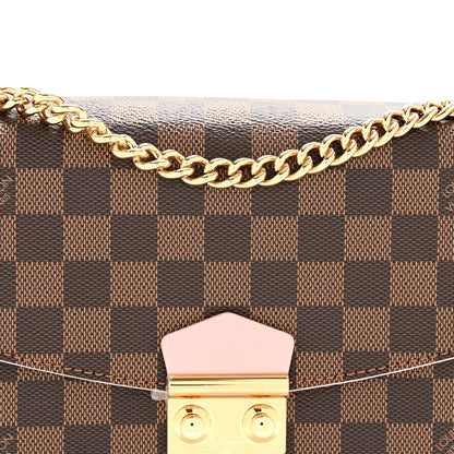 Louis Vuitton Damier Ebene Caissa Clutch Rose Ballerine 8 of 11