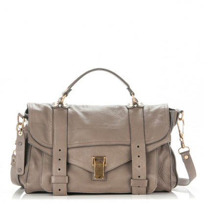 Proenza Schouler Lambskin Medium PS1 Satchel Smoke 1 of 14